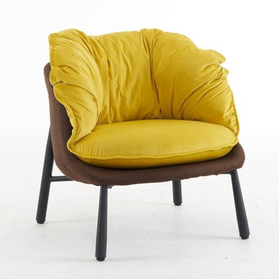 Karl Home Velvet  Lounge Chair Accent Chair