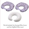 Bacati - 3 pc Owls Beige/Gray Neutral Hugster Feeding & Infant Support Nursing Pillow - 3 of 4