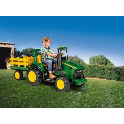 Peg Perego John Deere 12V Heavy Duty Tractor Powered Ride-On - Green