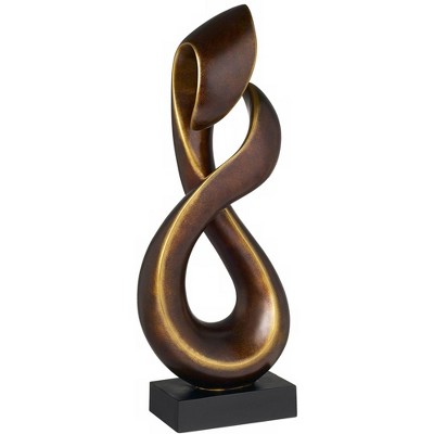 Studio 55D Open Infinity 25" High Gold Finish Modern Sculpture