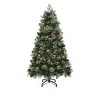 6ft/7.5ft Prelit Artificial Christmas Tree With 720/1200 Mixed Tips,Pine Needles,Pinecones,Red Berries - 2 of 4