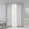 TopComfy Curtain Panels Twisted Tab Voile Sheer Curtain Pair Filtering Semi Transparent Drapes Anti Glare Breathable for Home, Gray, 3.15"*9.8"*4.8" - 2 of 4