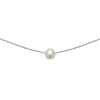18K White Gold Faux Pearl Box Chain Pendant necklace - 2 of 3