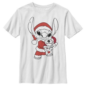 Boy's Lilo & Stitch Scrump and Santa T-Shirt - 1 of 4