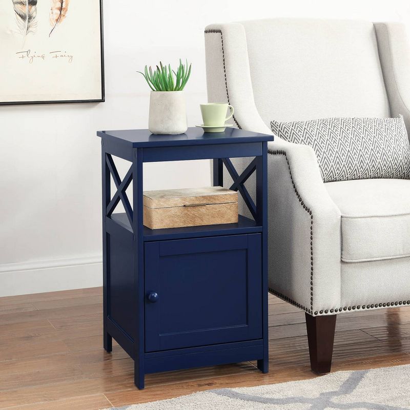 Oxford End Table with Storage Cabinet and Shelf - Breighton Home, 3 of 7