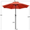 Yaheetech 9FT Outdoor Patio Umbrella with Crank and Push Button to Tilt - 3 of 4