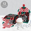 Big Dot of Happiness Christmas Pajamas - Treat Box Party Favors - Holiday Plaid PJ Party Goodie Gable Boxes - Set of 12 - 3 of 4