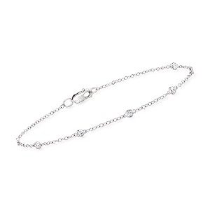 Pure Collection by Ross-Simons 0.20 ct. t.w. Bezel-Set Diamond Station Bracelet in Sterling Silver - 1 of 4