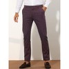 Lars Amadeus Men's Slim Fit Business Flat Front Stripes Chino Trousers - 2 of 4