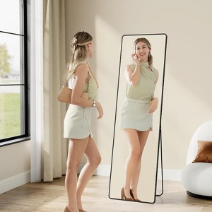 LEDREM Full Length Mirror, 63 x 20 Inches, Rectangle Full Body Mirror with Stand, for Bedroom, Living Room - 1 of 3