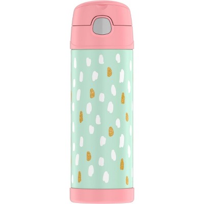 Thermos 16oz Painted Dots Funtainer Bottle Pink Green Brickseek