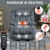 CAVINAS Power Lift Recliner Chair, Heated Lumbar Massage with 3 Vibration Modes, USB Charging Ports & Stainless Steel Cup Holders - 3 of 4