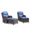 Gymojoy Outdoor Gliders Chairs Swivel Chairs Ottoman with 5-Inch Thick Cushions - 3 of 4