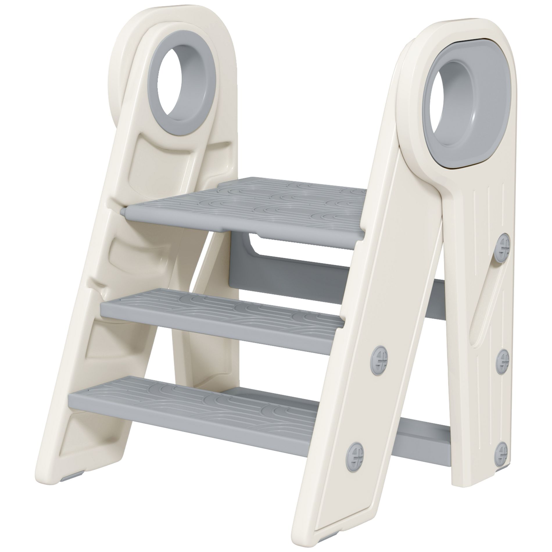 Gulches Toddler Tower - Foldable, Adjustable 3 - Step Stool with Handles
