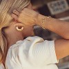 18k Gold Plated Personalized Chunky Cuban Oval Link Chain Bracelets for Men Toggle Rope Bracelet Jewelry for Women - 2 of 4