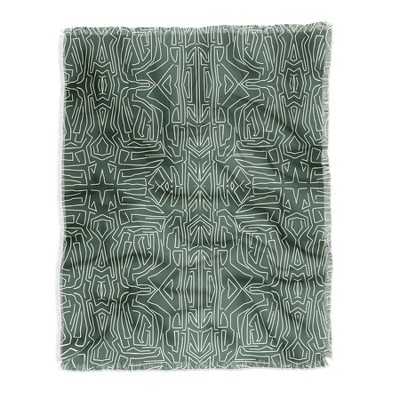 Marta Barragan Camarasa Abstract pattern linear stroke Woven Throw Blanket - Deny Designs