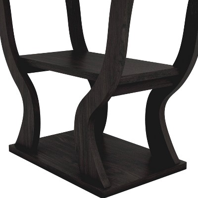 Espresso Brown 39" Wood Console Table with Storage