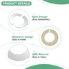 Unique Bargains 304 Stainless Steel Self-Adhesive Round Durable Faucet Escutcheons 4 Pcs - 2 of 4