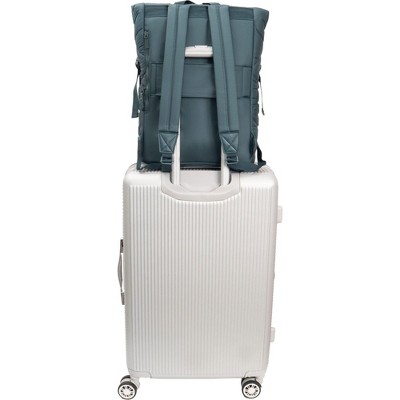 JOAN & DAVID Wave Quilted Puffer Nylon 18 Inch Square Buckle Workbook Backpack 346-Spruce One Size — фото 7
