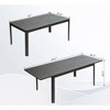 Osparple Expandable  Outdoor Dining Table,Rectangular  Patio Table with Black Frame and Height Adjustable Legs for 6 Person - 3 of 4