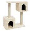 vidaXL Cat Tree Cream Engineered wood, plush, sisal Medium Cat Tree - 2 of 4