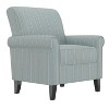 Janet Rolled Armchair Stripe Print Turquoise - Handy Living: Squared Tight Back, Box Seat, No Tools Assembly - 2 of 4