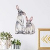 Two Cute Rabbits Children's Room Wall Stickers - Removable, Colorful, PVC, Animal Themed, Home Decoration - 2 of 4