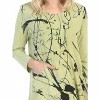 Women's Scrolls Mineral Washed Cotton Top with Linen Contrast - Jess & Jane - 3 of 3