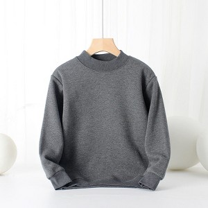 MyKids-USA Baby Solid Color Thickened Autumn Basic Hoodies - 1 of 4