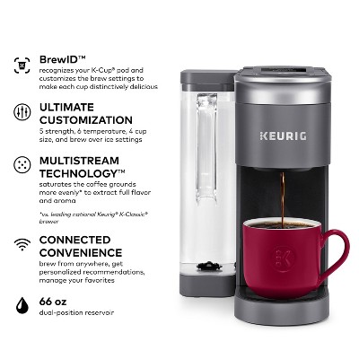 Gray Smart Single Serve Coffee Maker with WiFi Compatibility