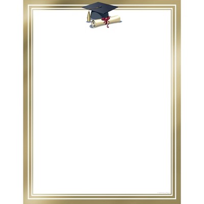 40ct Accomplishment Foil Letterhead White