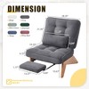 MOONMISS Comfortable Corduroy Adjustable Accent Chair and Footrest Set, Thick-Padded Lounge Chair For living room - 4 of 4