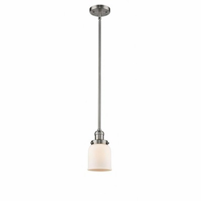 Bell - 1 Light Stem Hung Mini Pendant In Industrial Style-10 Inches Tall and 5 Inches Wide