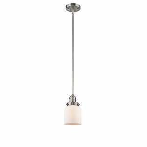 Bell - 1 Light Stem Hung Mini Pendant In Industrial Style-10 Inches Tall and 5 Inches Wide - 1 of 1