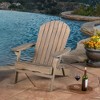 Folding Adirondack Chair Outdoor Wooden Accent Furniture, Adjustable Reclining Adirondack Chair, Comfortable Lounge Chairs - 2 of 4