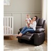22'' Massage Recliner Chair – PU Leather Manual Recliner with Heat/Vibration , for Adults Living Room/Bedroom/Nursery - 2 of 4