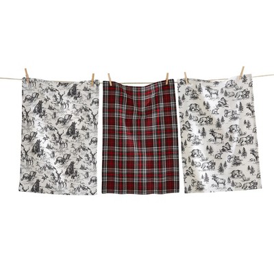 tagltd Woodland Animals Dishtowel Set of 3