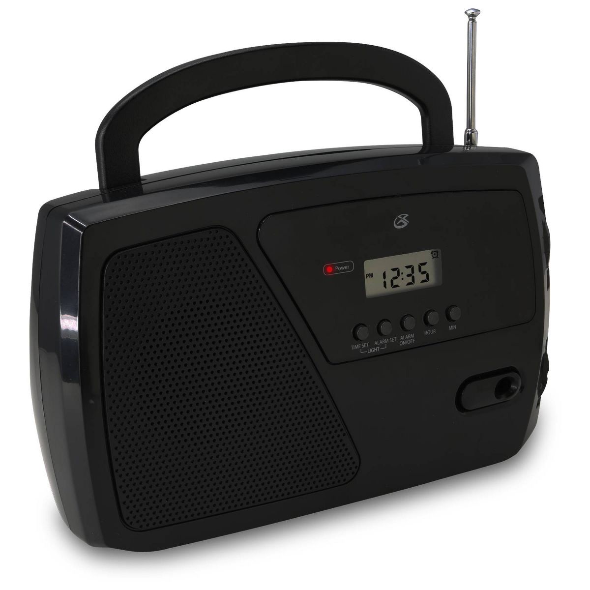 GPX Portable AM/FM Short Wave Radio: Digital Display, Built-In Antenna, Clock - thumbnail 2