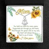 Mom Greeting Card Silver Anchor Heart Necklace Women Ginger Lyne Collection - 3 of 4