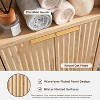 SinCiDo 68" Tall Corner Cabinet with Modern Fluted Design, Adjustable Shelves & Curved Profile for Bathroom, Living Room, Kitchen - 3 of 4