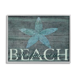 Stupell Industries The Home Decor It's Better At Beach Starfish Framed Giclee Art - 1 of 4
