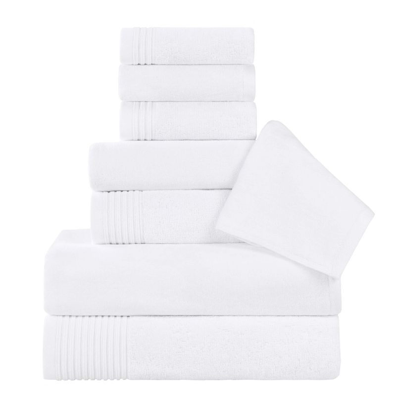 Cotton Quick Drying Solid and Marble Assorted Towel Set by Blue Nile Mills, 1 of 8