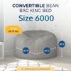 Ultimate Sack 6ft Bean Bag Chair, Oversized Comfortable Indoor Floor Lounger, Giant Foam-Filled Furniture for Relaxing, Ivory Fur - 3 of 4