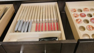 Maple Wood 9-Compartment Cutlery Tray Insert