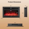 Costway 33" Electric Fireplace Insert 750W Recessed Fireplace Heater with Remote Control - 3 of 4