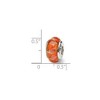 Black Bow Jewelry Orange Glass & Sterling Silver Bead Charm - 2 of 3