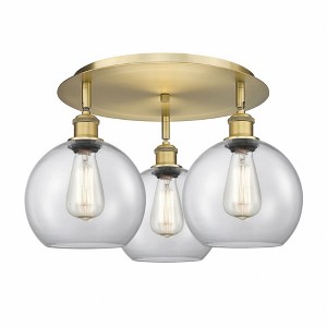 Athens - 3 Light Flush Mount In Industrial Style-10.5 Inches Tall and 19.75 Inches Wide - 1 of 1