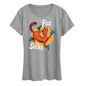 Women's - Dr. Seuss - Fox In Socks Jumping Short Sleeve Graphic T-Shirt - 1 of 4