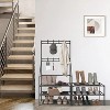 Wikineon Shoe Rack 5 Tier Shoe Organizer Storage 10-20 Pairs Shoes Rack for Entryway, Coat and Shoe Rack Organizer with 8 Hooks, Entryway Shoe Holder - 2 of 4