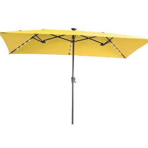 Sonkuki 11x7FT Solar-powered Double-Sided Patio Umbrella with Large Canopy Outdoor Table Umbrella for Garden, deck and pool - 1 of 4